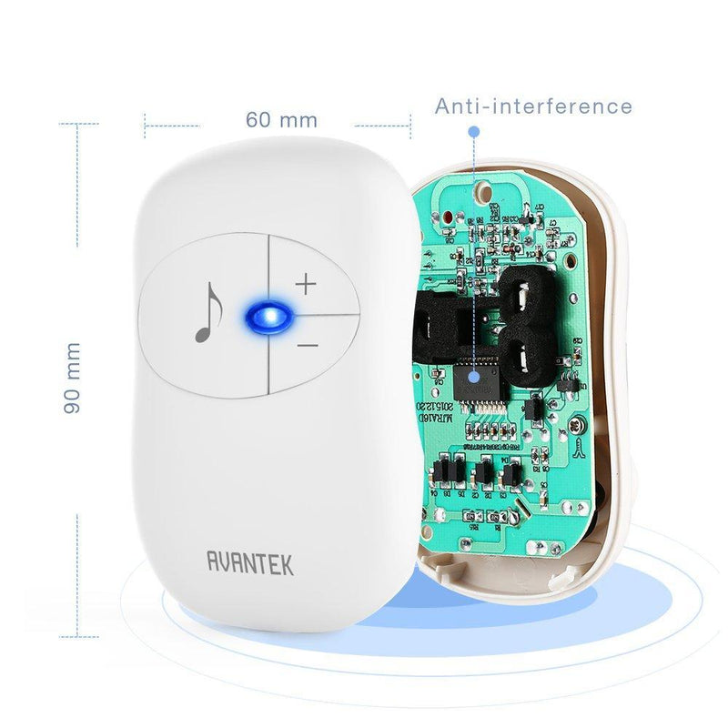 Wireless Doorbell with 300 Meters of Range and 36 Melodies - eclubdeals