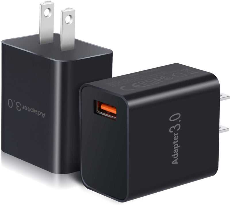 USB 3.0 Black Wall Adapter - Fast Charging