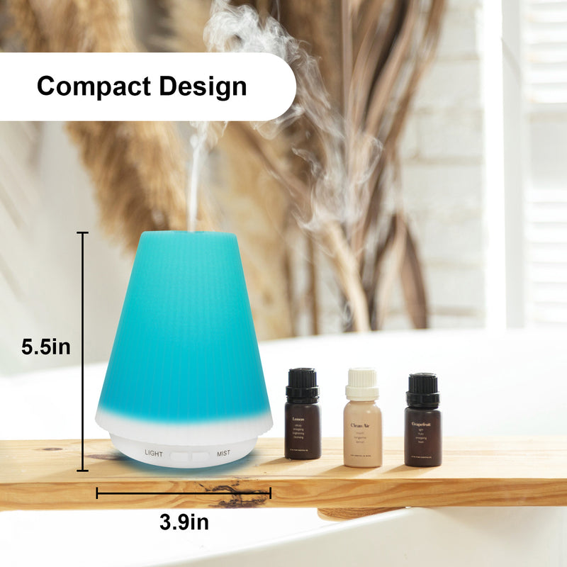 Aromatherapy Humidifier & Essential Oil Diffuser - Cool Mist Ionizer, 7 LED Color Lights