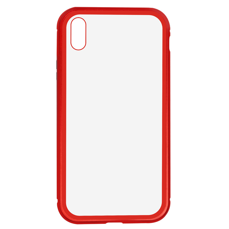 iPhone XS Max Case -  Magnetic Frame, Tempered Glass Back