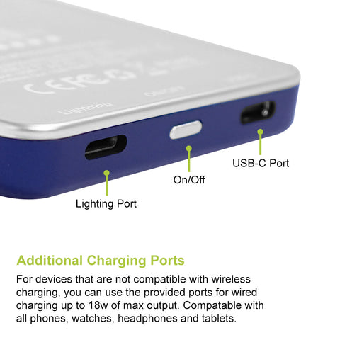 Additional charging slots on a wireless charger