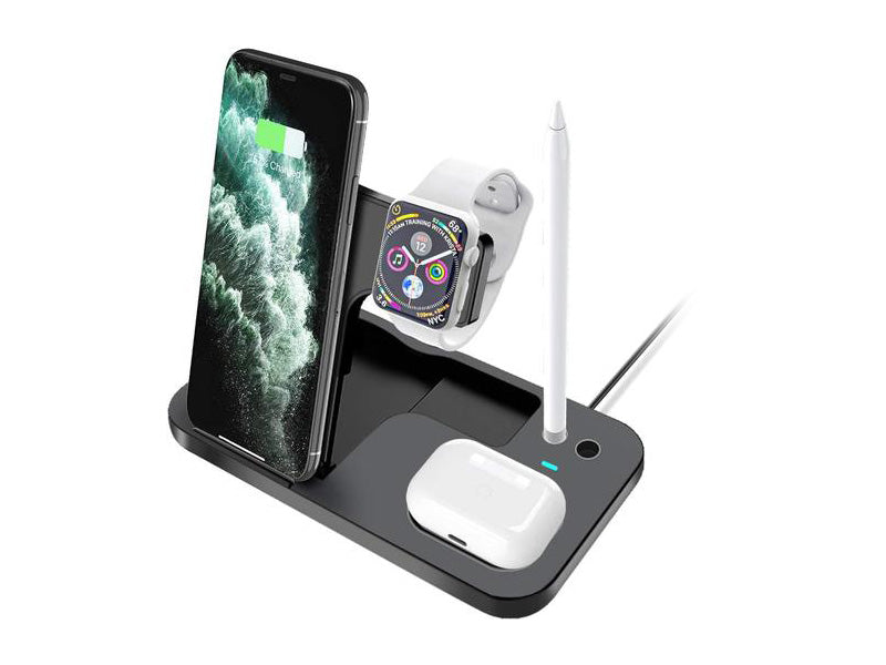 4 in 1 Qi Wireless Mobile Charging Stand For Apple Devices