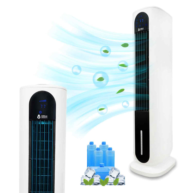 Air Cooler Fan - Touch Controls, Ice Packs, and Water Tank