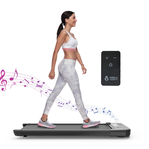 Portable Fitness Treadmill With Foldable Handlebar